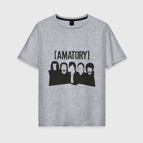 Женская футболка оверсайз Amatory / Меланж – фото 1