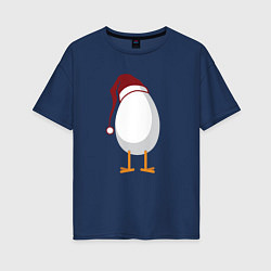 Женская футболка оверсайз Яйцо крутое в шапке 2017