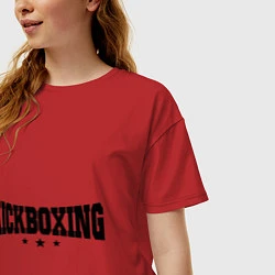Футболка оверсайз женская Kickboxing, цвет: красный — фото 2