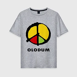 Футболка оверсайз женская Olodum, цвет: меланж