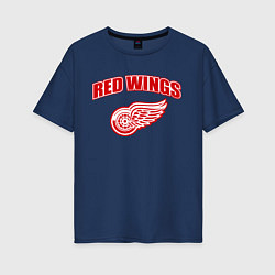 Женская футболка оверсайз Detroit Red Wings