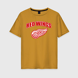 Женская футболка оверсайз Detroit Red Wings