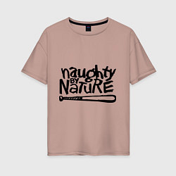 Футболка оверсайз женская Naughty by nature, цвет: пыльно-розовый