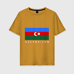 Футболка оверсайз женская Азербайджан, цвет: горчичный