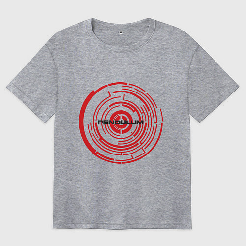 Женская футболка оверсайз Pendulum / Меланж – фото 1