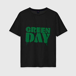 Футболка оверсайз женская Green Day, цвет: черный