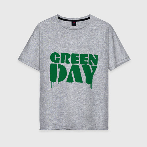 Женская футболка оверсайз Green Day / Меланж – фото 1