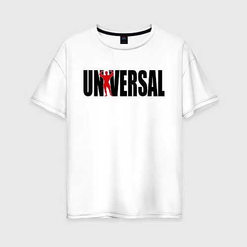 Женская футболка оверсайз Universal bodybilding / Белый – фото 1