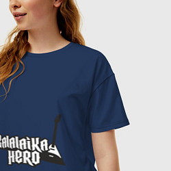 Футболка оверсайз женская Balalaika hero, цвет: тёмно-синий — фото 2