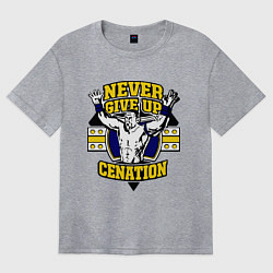 Футболка оверсайз женская Never Give Up: Cenation, цвет: меланж