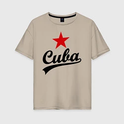 Женская футболка оверсайз Cuba Star