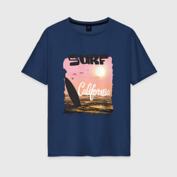 Женская футболка оверсайз Surf California