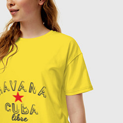 Футболка оверсайз женская Havana Cuba, цвет: желтый — фото 2
