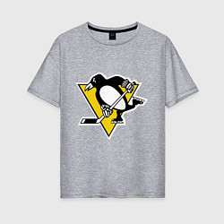 Женская футболка оверсайз Pittsburgh Penguins