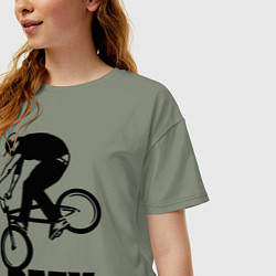 Футболка оверсайз женская BMX 3, цвет: авокадо — фото 2