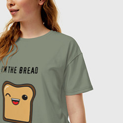 Футболка оверсайз женская Хлебушек, цвет: авокадо — фото 2