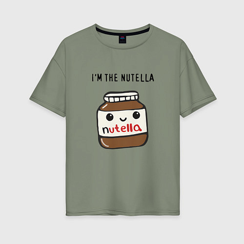 Женская футболка оверсайз Нутелла / Авокадо – фото 1