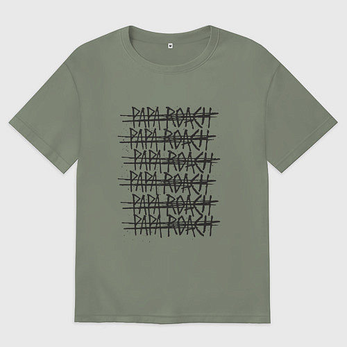 Женская футболка оверсайз Paparoach Gaps / Авокадо – фото 1