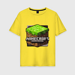 Футболка оверсайз женская Minecraft: Pocket Edition, цвет: желтый