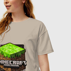 Футболка оверсайз женская Minecraft: Pocket Edition, цвет: миндальный — фото 2