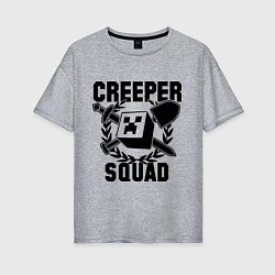 Футболка оверсайз женская Creeper Squad, цвет: меланж