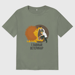 Женская футболка оверсайз Ветеринар