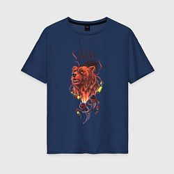 Женская футболка оверсайз Тотем медведя