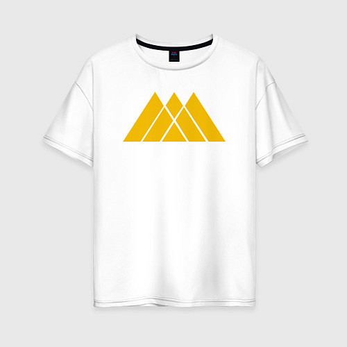 Женская футболка оверсайз Warlock Symbol / Белый – фото 1