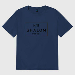 Футболка оверсайз женская SHALOM, цвет: тёмно-синий