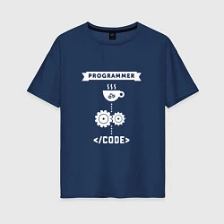 Женская футболка оверсайз Принцип работы программиста