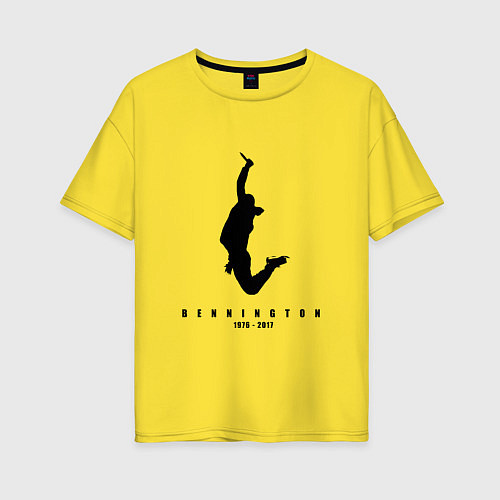 Женская футболка оверсайз Chester Bennington / Желтый – фото 1