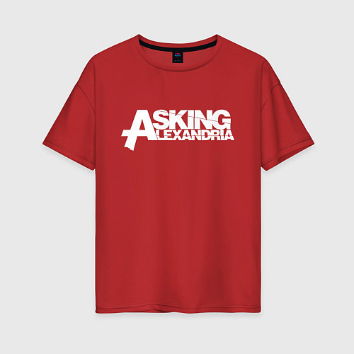 Женская футболка оверсайз Asking Alexandria / Красный – фото 1