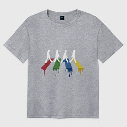 Женская футболка оверсайз Beatles Color