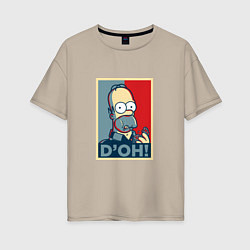Женская футболка оверсайз D'oh Poster