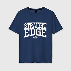 Женская футболка оверсайз Straight edge xxx