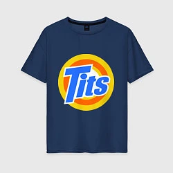 Женская футболка оверсайз Tits (Титьки)