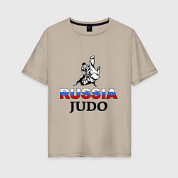 Женская футболка оверсайз Russia judo