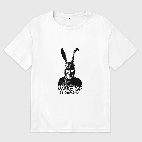 Женская футболка оверсайз Wake Up 28:06:42:12 / Белый – фото 1