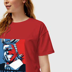 Футболка оверсайз женская Моя геройская академия, цвет: красный — фото 2