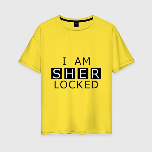 Женская футболка оверсайз I am Sherlocked / Желтый – фото 1