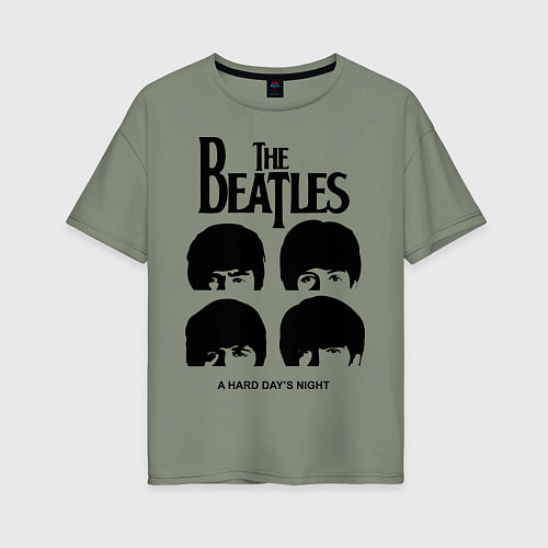 Женская футболка оверсайз A Hard Days Night / Авокадо – фото 1