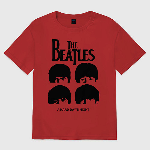 Женская футболка оверсайз A Hard Days Night / Красный – фото 1
