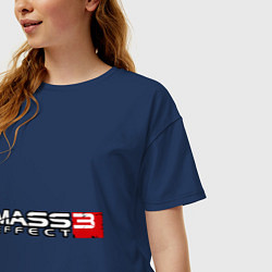 Футболка оверсайз женская Mass Effect 3, цвет: тёмно-синий — фото 2