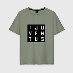 Футболка оверсайз женская Juventus FC: Black Collection, цвет: авокадо