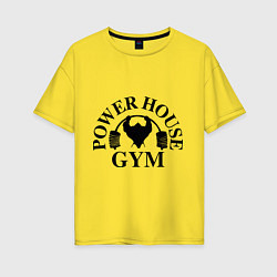 Футболка оверсайз женская Power House Gym, цвет: желтый