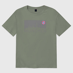 Футболка оверсайз женская Bayern Munchen - Munchen City grey 2022, цвет: авокадо