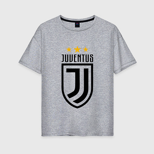 Женская футболка оверсайз Juventus FC: 3 stars / Меланж – фото 1