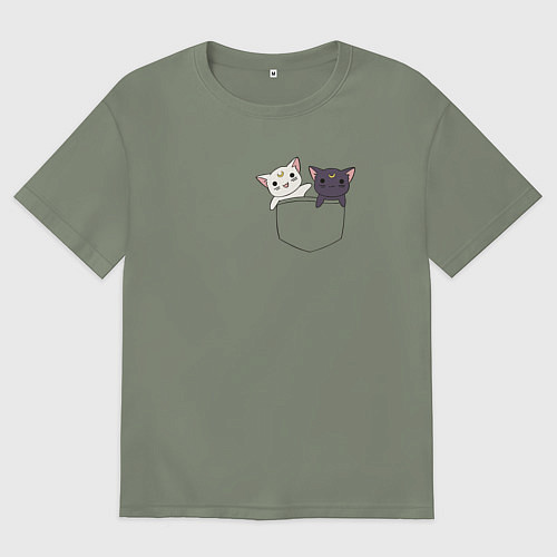 Женская футболка оверсайз Кисы / Авокадо – фото 1