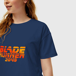 Футболка оверсайз женская Blade Runner 2049, цвет: тёмно-синий — фото 2