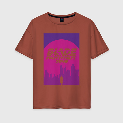 Женская футболка оверсайз Blade Runner 2049: Purple / Кирпичный – фото 1